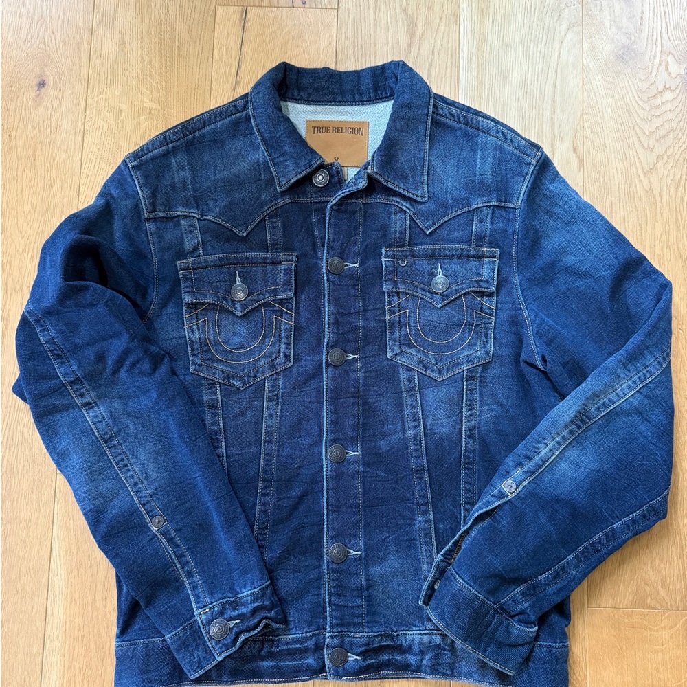 True Religion Indigo Stretch Denim Jacket